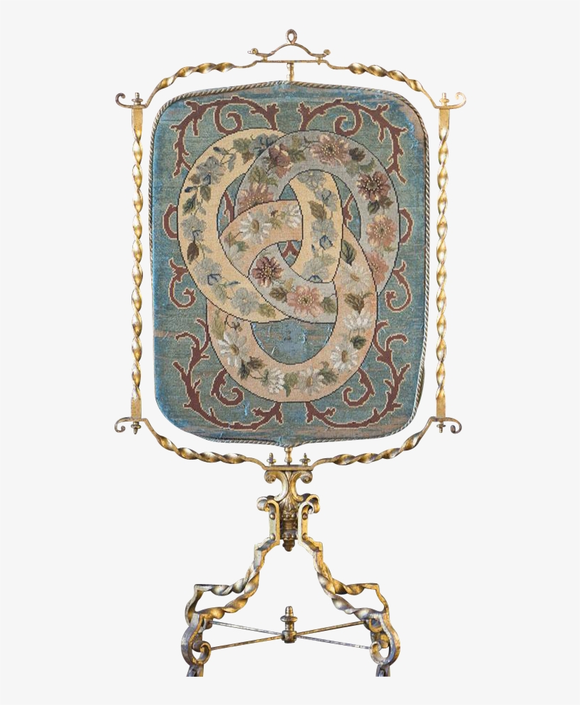 A Cast Metal Fire Screen Has An Elaborate Four-legged - Antique, transparent png download