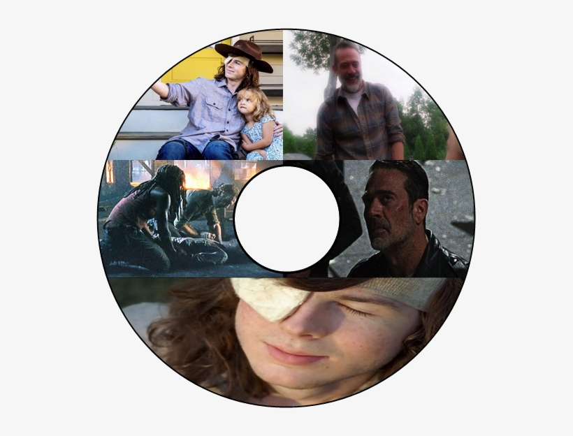 Cegan Negan X Carl Grimes Narl The Walking Dead Negative - Circle, transparent png download
