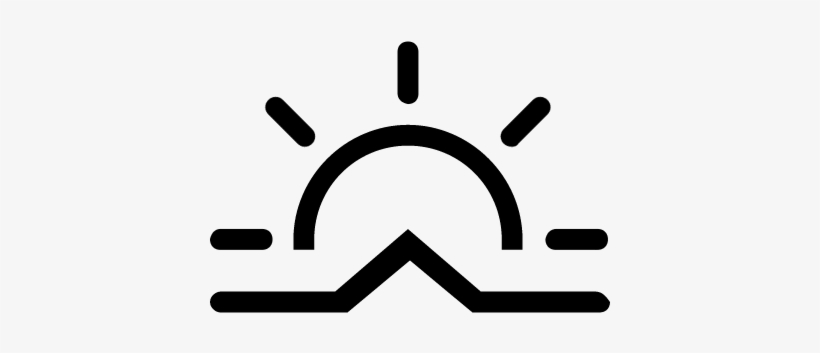 Sunrise Stroke Weather Symbol Vector - Day Symbol, transparent png download