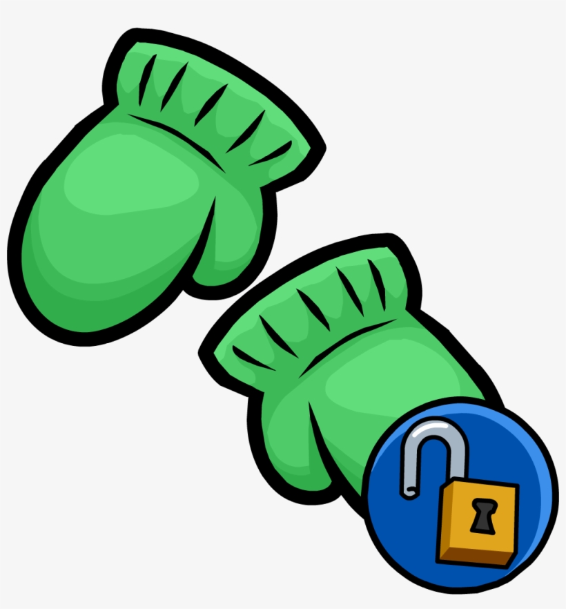Green Mittens Clothing Icon Id 15085 - Blue Mittens Clipart, transparent png download