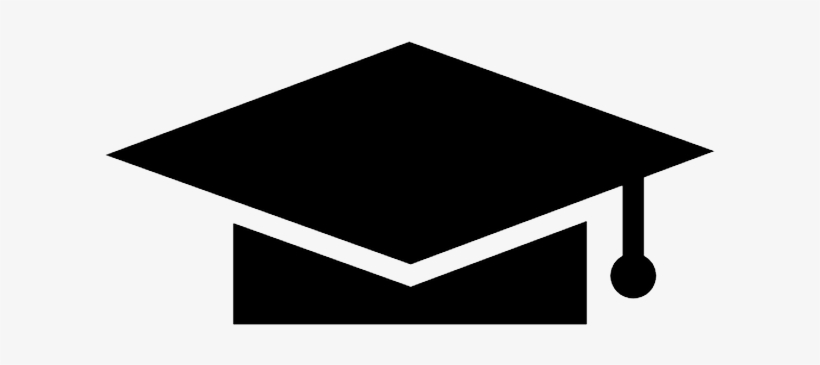 Diploma Hat Black Icon - Education, transparent png download