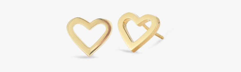 Roberto Coin Tiny Treasures 18k Yellow Gold Heart - Small Heart Gold Earring, transparent png download