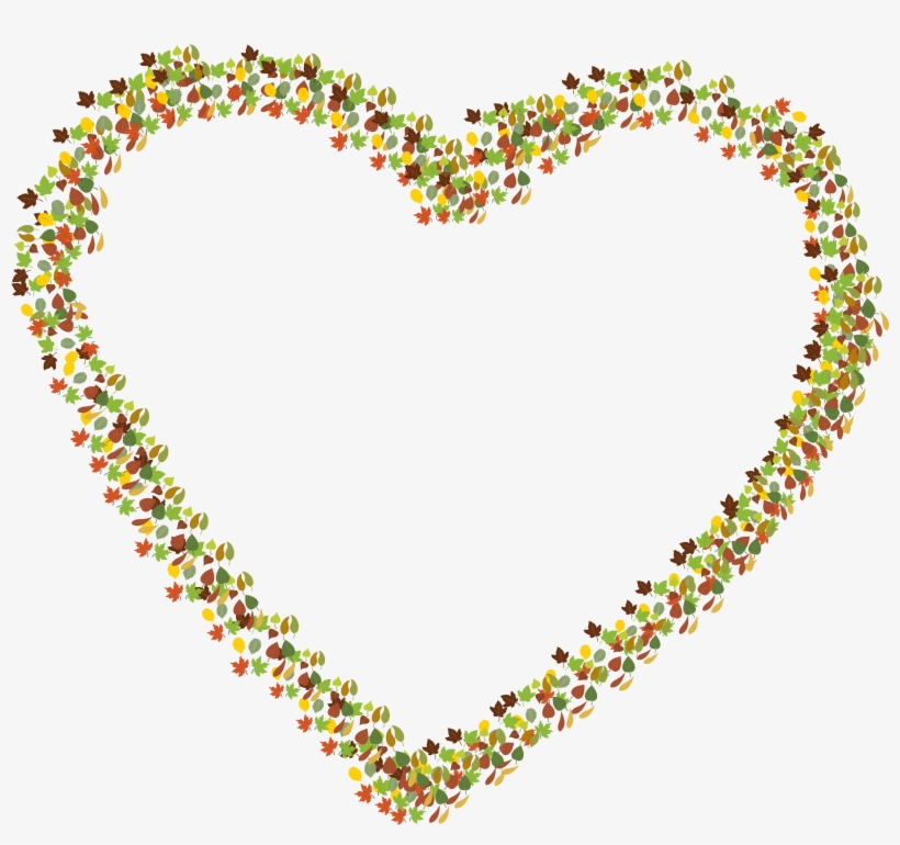 Big Image - Heart Leaves, transparent png download