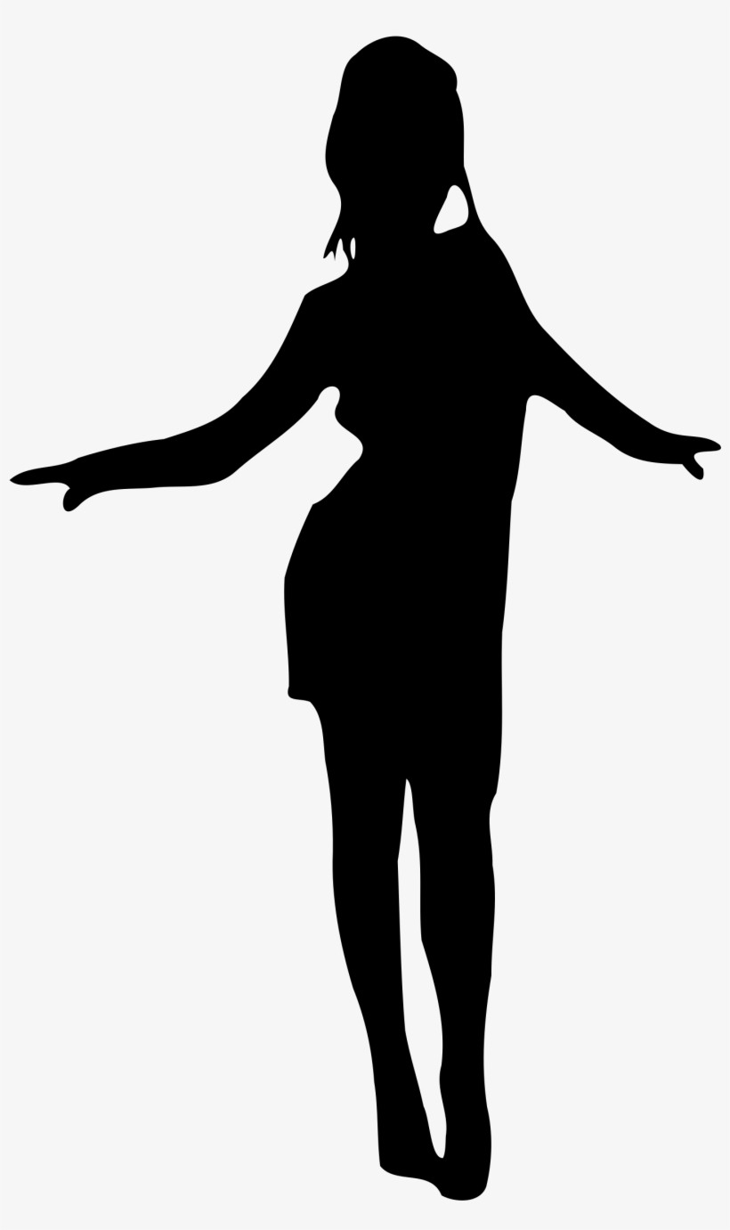 Clipart Woman Silhouette Png Transparent Png Girl Clipart - Silhuetas De Mulher Em Png, transparent png download