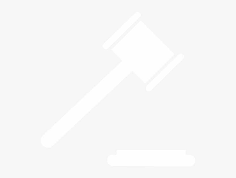 Court Bond Guide - Gavel Icon White Png, transparent png download