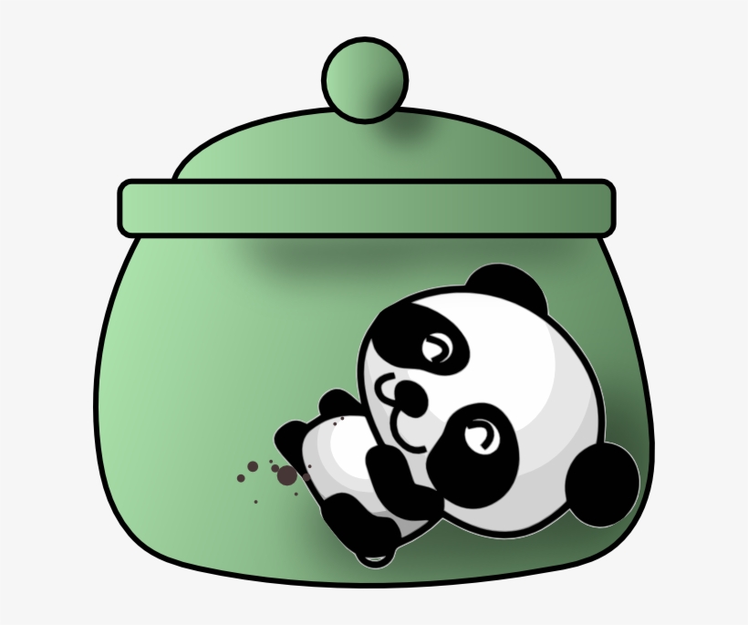 A Cookie Jar With A Happy Panda - 3d Panda Generic Round Expanding Phone Holder, transparent png download