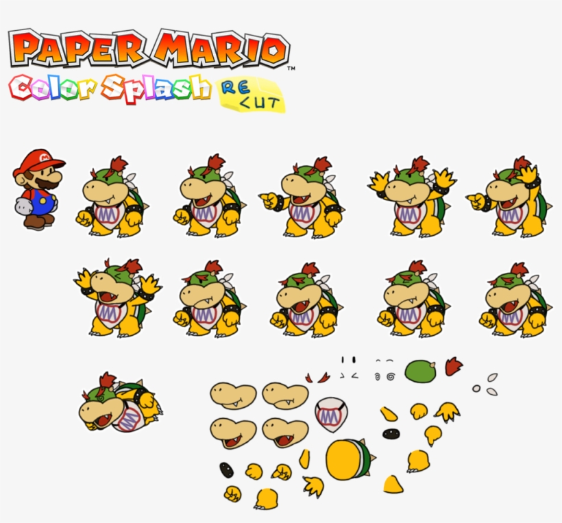 Prelude To The Recolored Paper Tale - Bowser, transparent png download