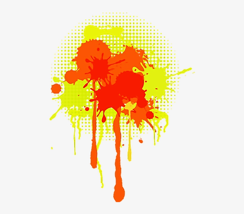 Report Abuse - Red And Yellow Splatter, transparent png download