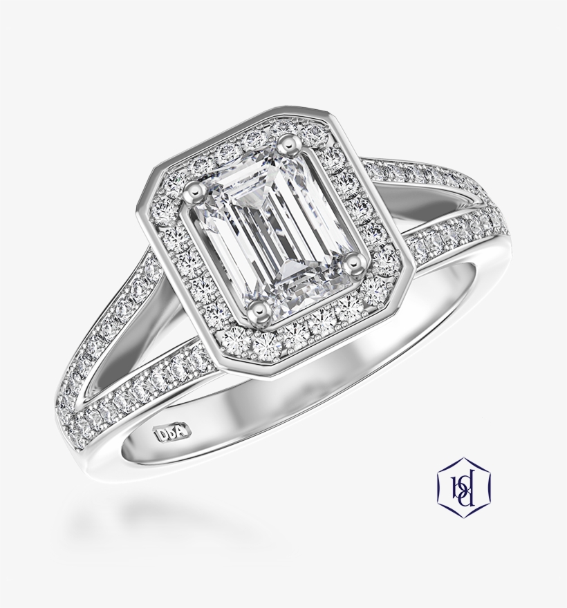 Saturn Emerald Engagement Ring, - Emerald, transparent png download