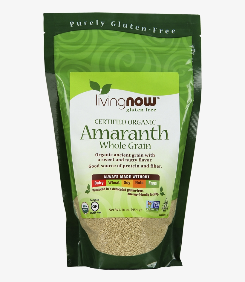 Amaranth Grain, Organic - Now Foods Amaranth Grain - 1 Lb, transparent png download