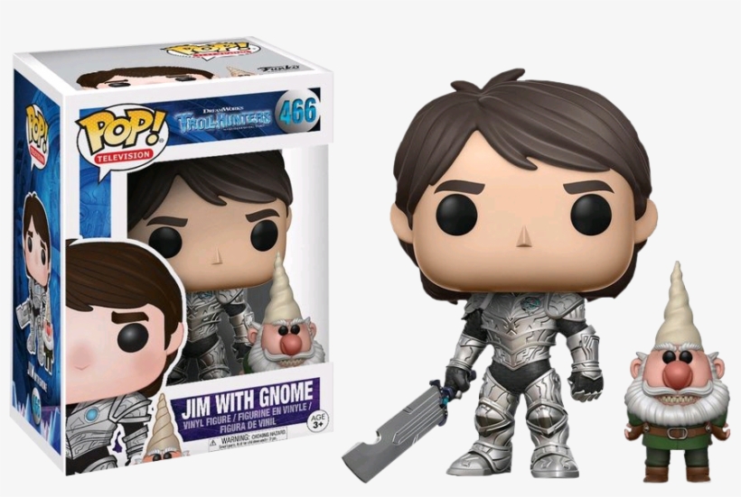 Funko Pop Trollhunters - Funko Pop Jim With Gnome, transparent png download