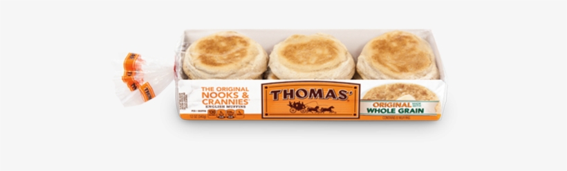 Thomas Original Made With Whole Grains English Muffins - English Muffin Whole Grain, transparent png download