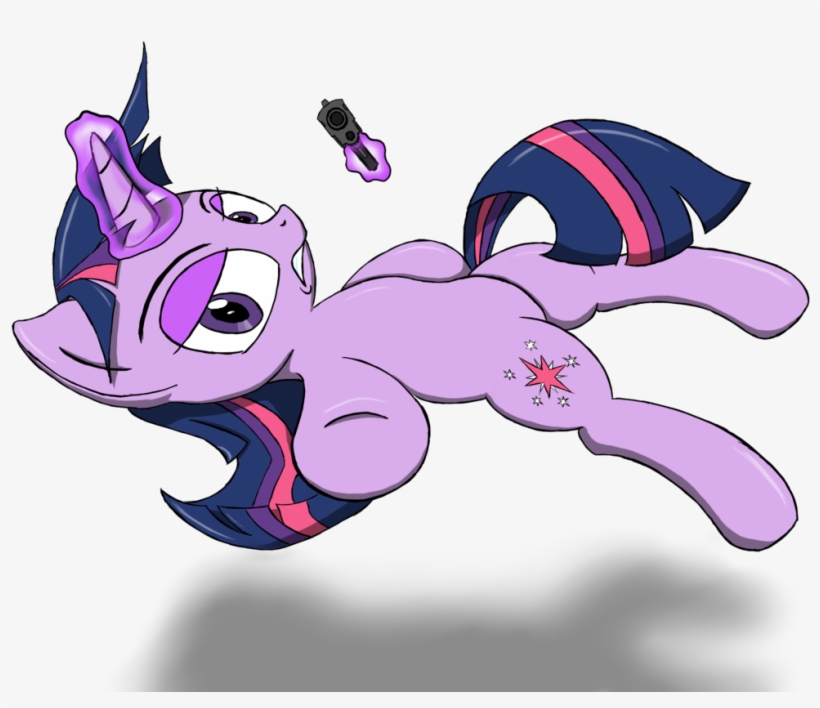 Gorgeouspony, Glowing Horn, Gun, Handgun, Levitation, - Cartoon, transparent png download