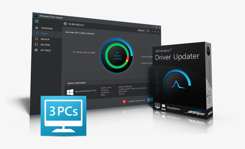 Https - //www - Ashampoo - Com/box/0095/en/submit Screen - Ashampoo Driver Updater 1.1 0, transparent png download