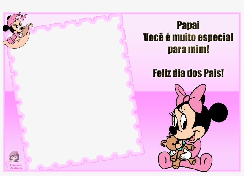 Molduras Para Fotos Dia Dos Pais - Minnie Baby, transparent png download