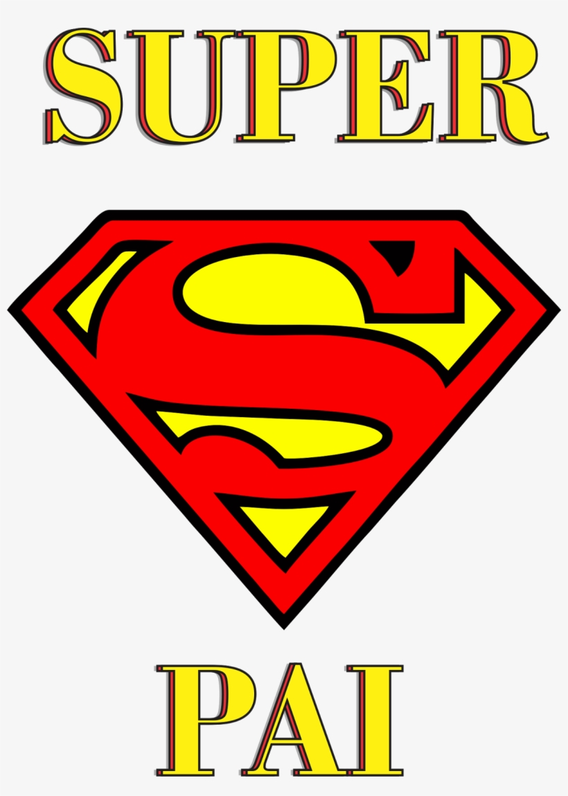 Emblemas Super Pai Grátis Para Baixar - Printable Superman Logo, transparent png download