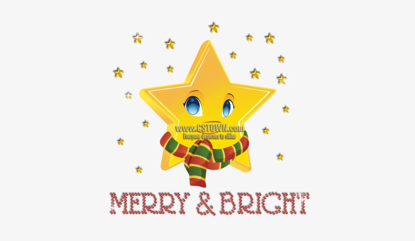 Cute Christmas Bright Star Iron-on Rhinestone Heat, transparent png download