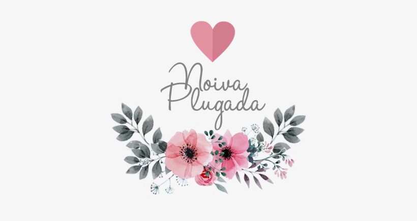Noiva Plugada - Rosa Blumenhochzeits-kranz-einladung Karte, transparent png download