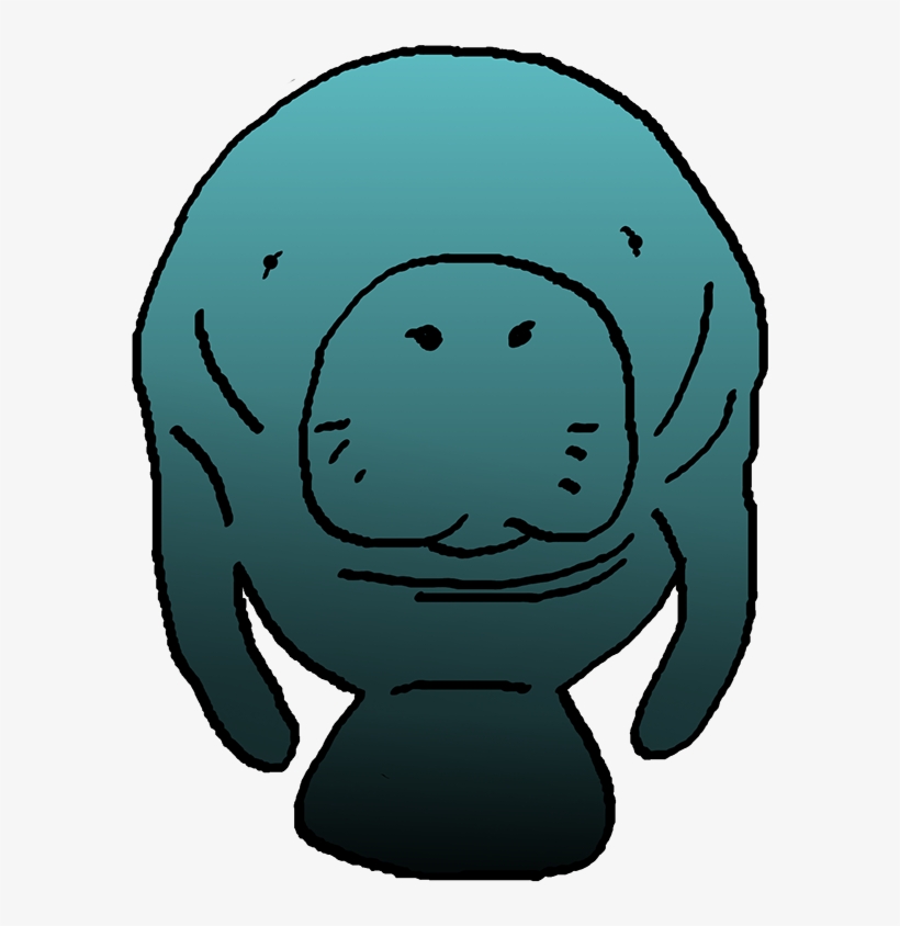 Manatee Clipart On Behance - Manatee Clipart, transparent png download