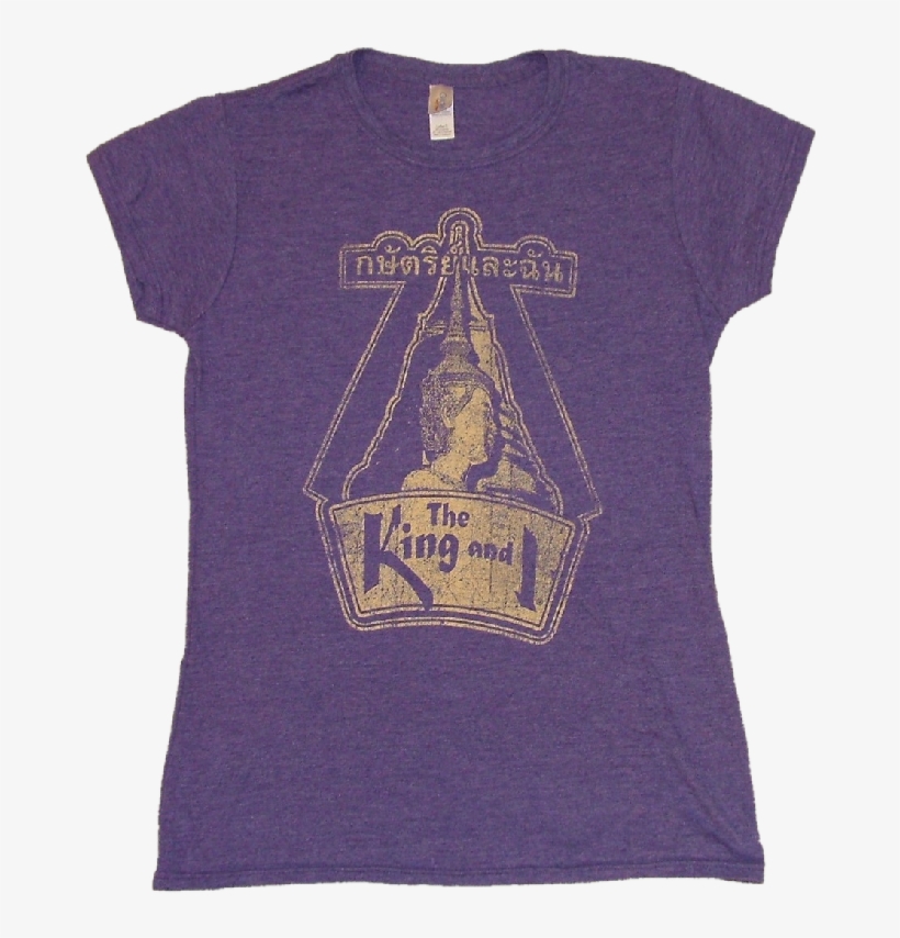 King And I Ladies Heather Purple Tee- Customizable - The King And I, transparent png download