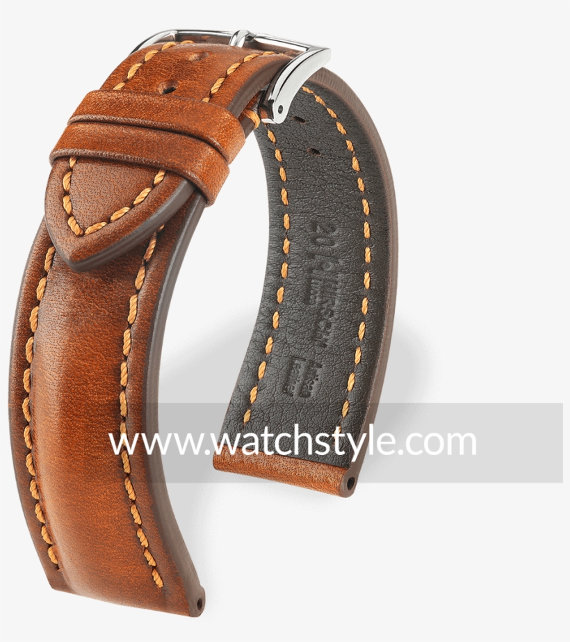 Hirsch Lucca Gold Brown - Kožený Řemínek Na Hodinky, transparent png download