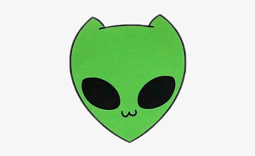 Freetoedit Cute Kawaii Green Alien Space Mars Moon - Mars, transparent png download