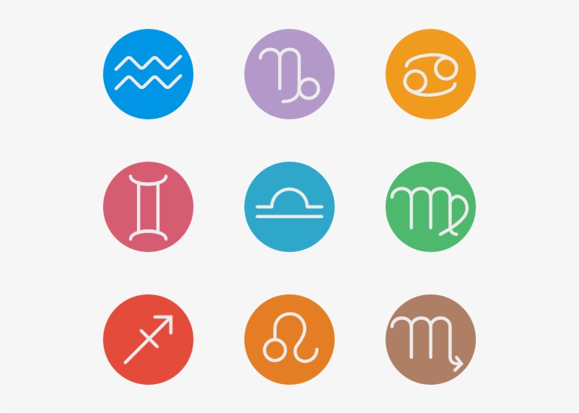 Zodiac Clipart Astro - Zodiac Icons Free, transparent png download
