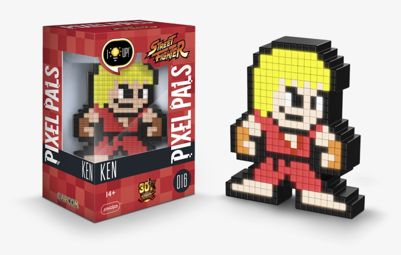 Pdp Pixel Pals Capcom Street Fighter Ken Masters Collectible - Pixel Pals Street Fighter Ken, transparent png download