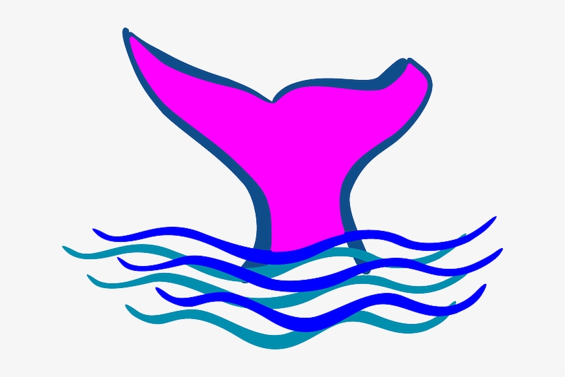 Fin, Whale, Ocean, Sea Life, Diving, Mermaid, Fish - Tail Clip Art, transparent png download