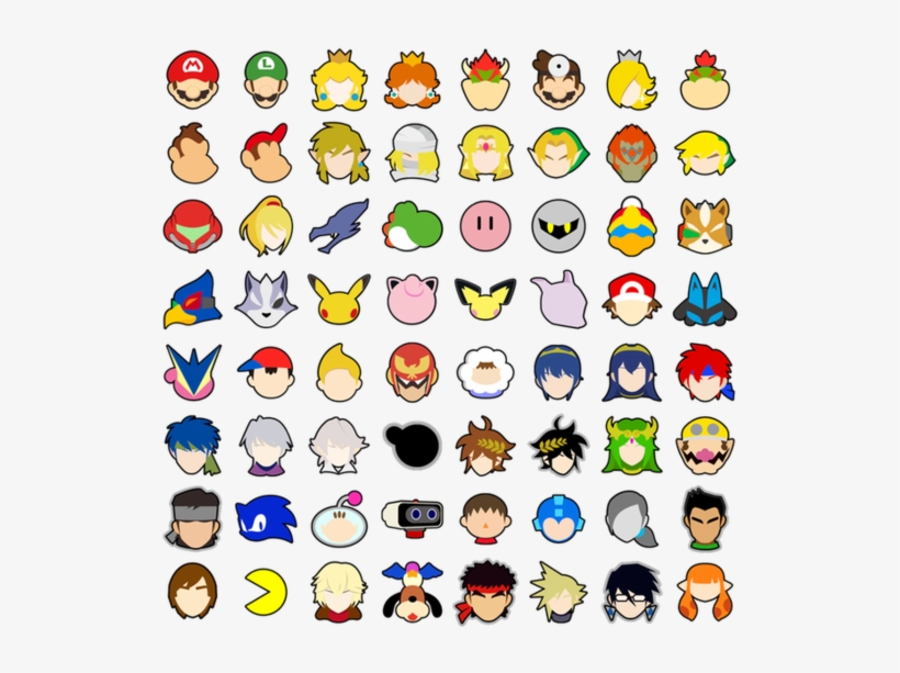 Every Smash Fighter Icon From The Website Put Together - Pick Your Fighter Smash, transparent png download