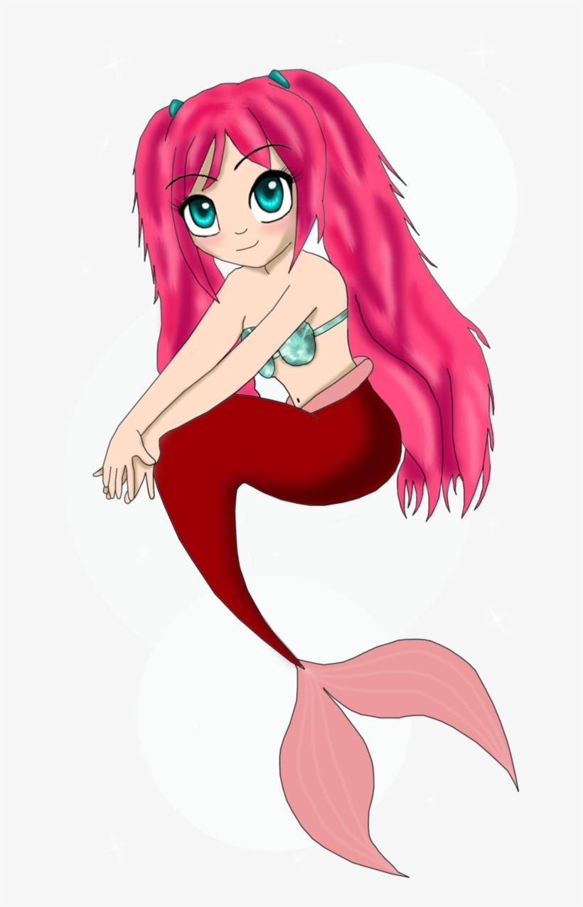 Mermaid Chibi Cute Mermaid, Sea Serpent, Mythical Creatures, - Cartoon, transparent png download