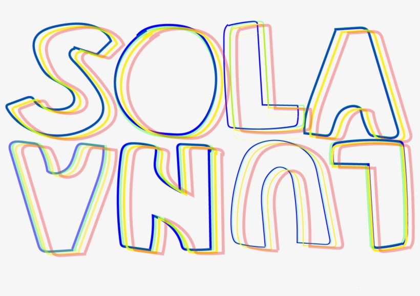 Sola Luna Neon Lines Logo - Calligraphy, transparent png download