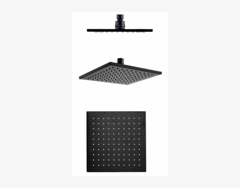 Bella Vista Square Shower Head 300mm - Bella Vista Square Shower Head 300mm - Black, transparent png download