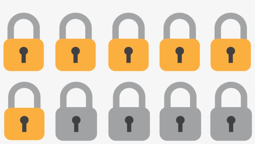 Graphic Of Ten Locks - Graphics, transparent png download