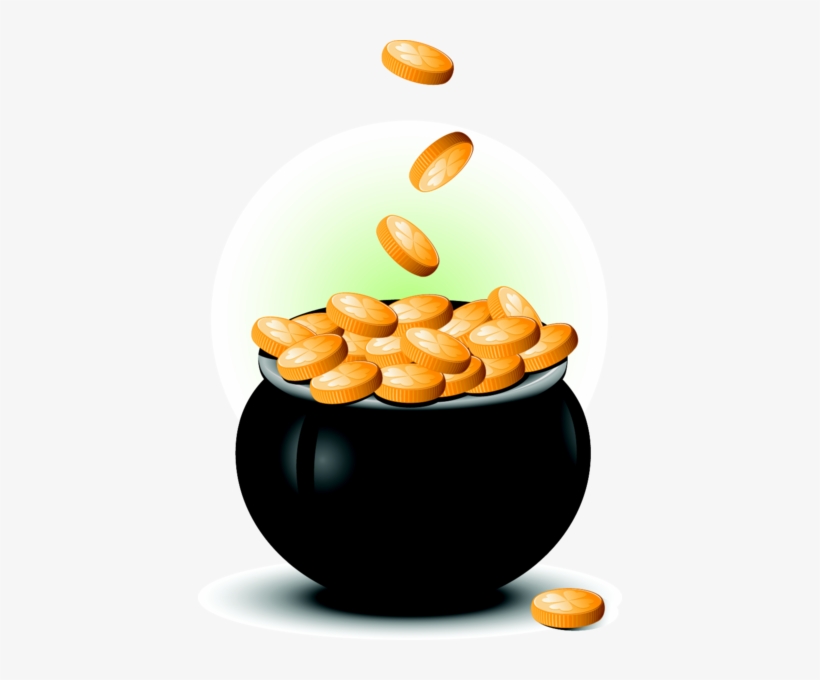Share This Image - Pot Of Gold Image Vector, transparent png download