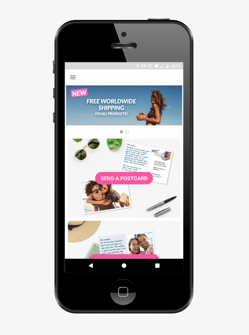 12 Reasons To Send Postcards When You Travel - Bootstrap On Iphone, transparent png download