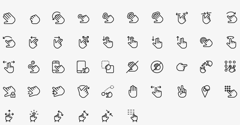 Icon Touch Gestures - Icon, transparent png download