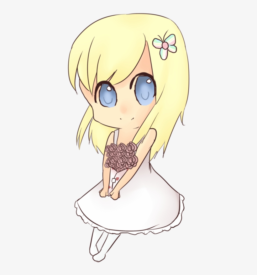 Chibi Flower Girl By Ribbondrop On Clipart Library - Chibi, transparent png download