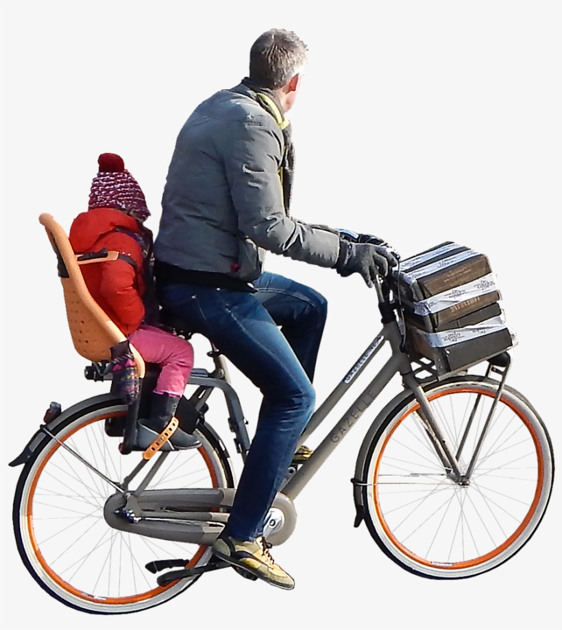 Man On Bike Alpha - Png Bike With Man, transparent png download