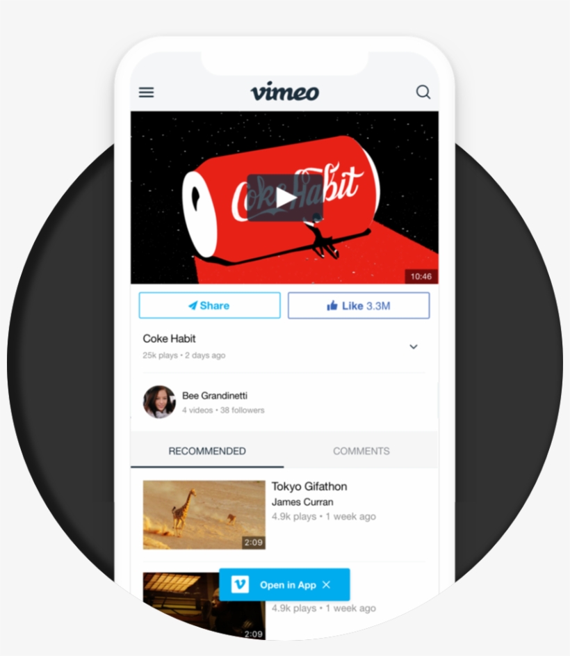 Vimeo Asked Me To Meet Some Metrics On Mobile - Data, transparent png download