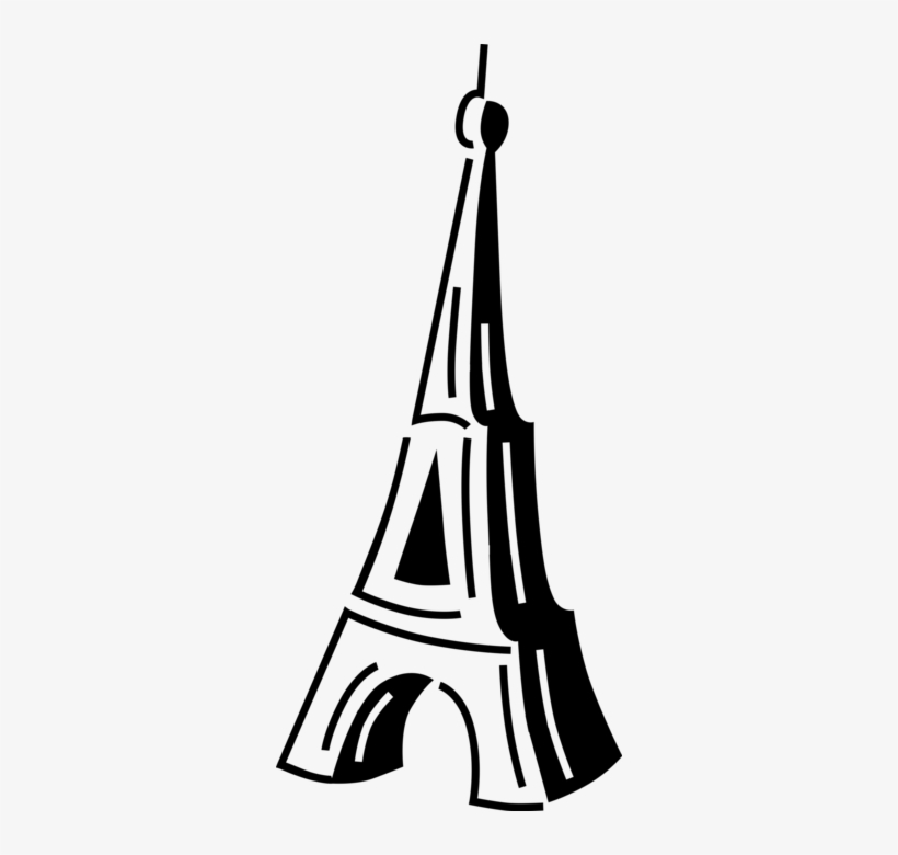 Vector Illustration Of Eiffel Tower On Champ De Mars, transparent png download