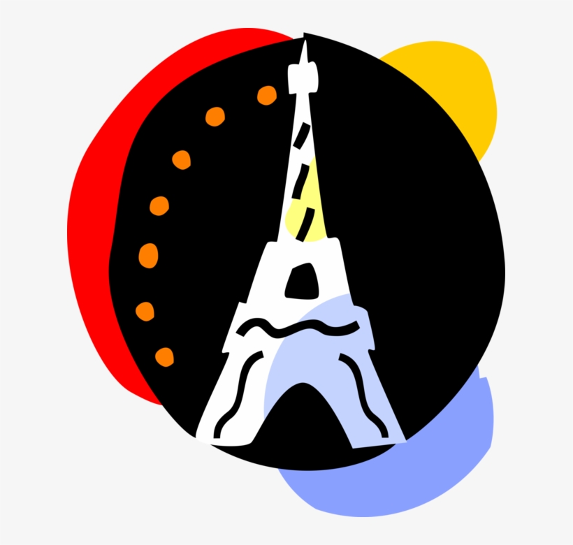 Vector Illustration Of Eiffel Tower On Champ De Mars, transparent png download