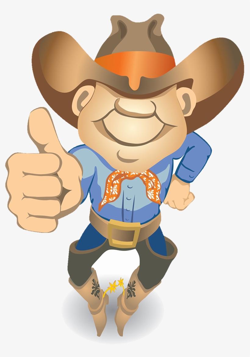 Cowboy Picture - Thumbs Up Clip Art, transparent png download