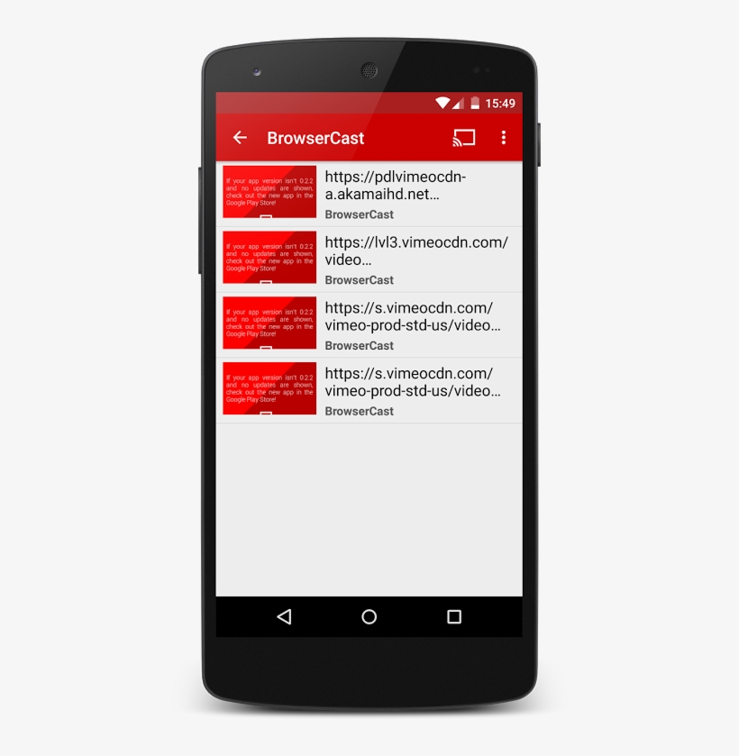Browsercast Video For Android - Smartphone, transparent png download