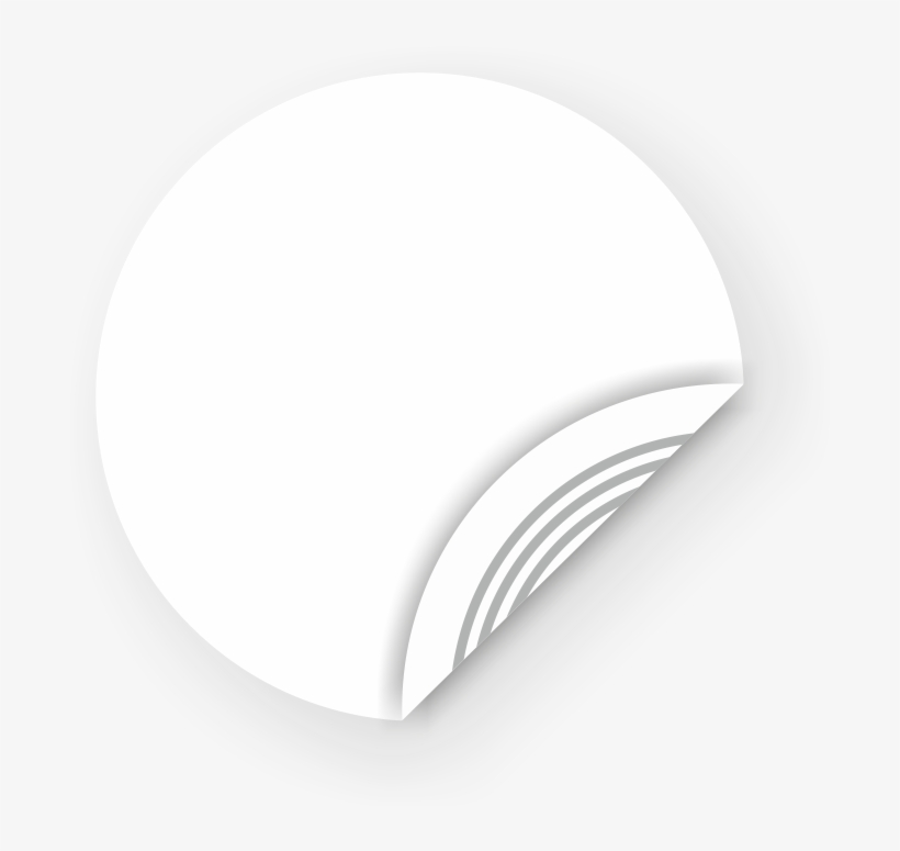 Picture Of White Nfc Sticker, 40mm, Ultralight - Circle, transparent png download