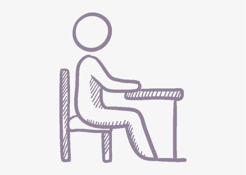 Person At Desk Icon Purple - Como Dibujar Un Trabajo, transparent png download