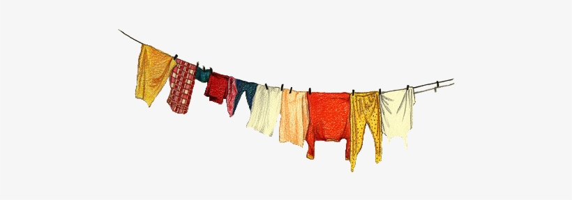 Drawing, Overlay, And Art Image - Clothes On A Line Png, transparent png download
