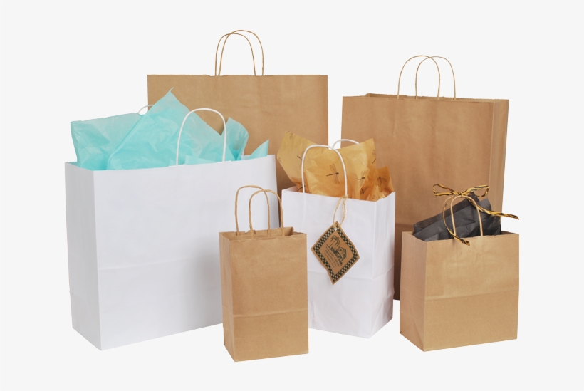Eco Kraft Serrated Edge Shopper - Shopping Bags Boxes Png, transparent png download