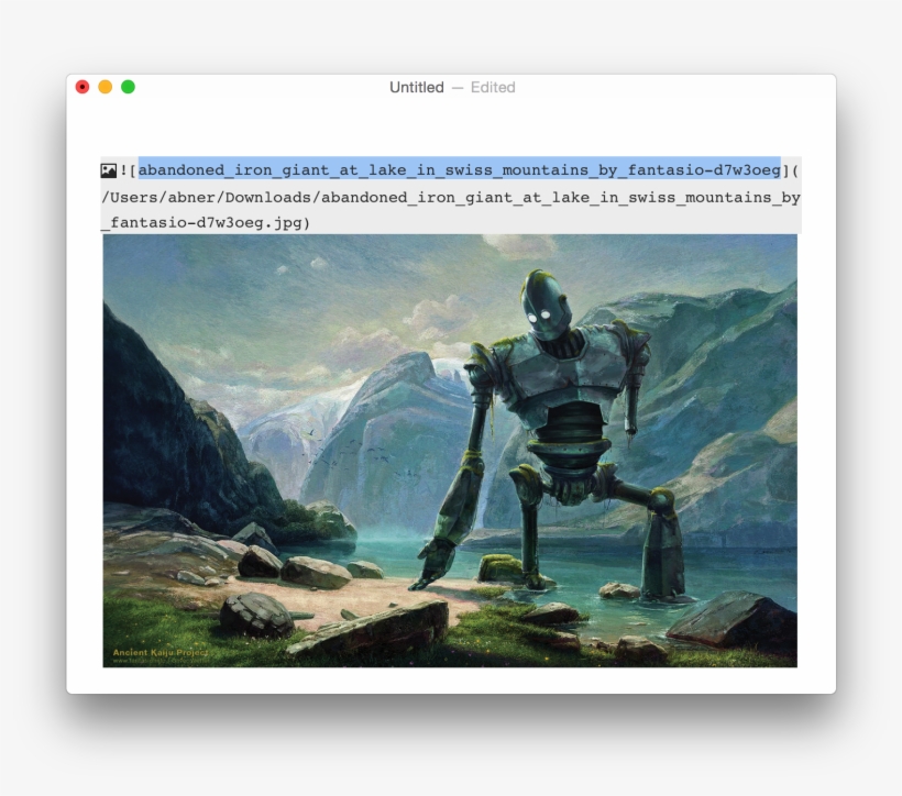 Typora A Minimal Markdown Reading & Writing App - Iron Giant Deviantart, transparent png download