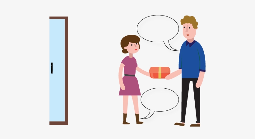 Woman Man Lunchbox Near, transparent png download